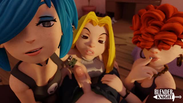 The Kanker Sisters rubbing cock (BlenderKnight) [Ed Edd n Eddy]