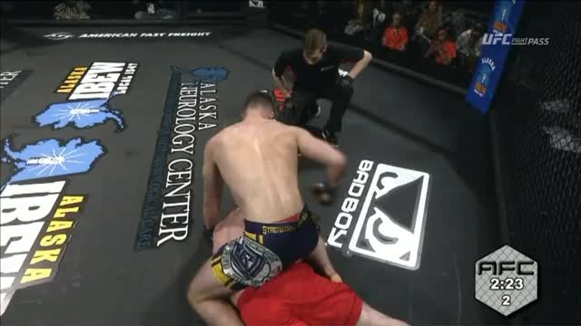 Daniel Zimmer wins by ground and pound TKO at #AlaskaFC