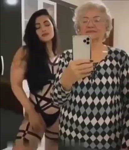 dancing family funny porn goth granny lingerie selfie tiktok r/nsfwfunny gif