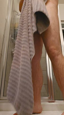 cock worship daddy dominant pov shower towel gif