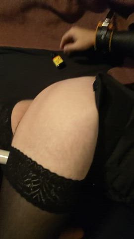 bondage crossdressing spanking stockings gif