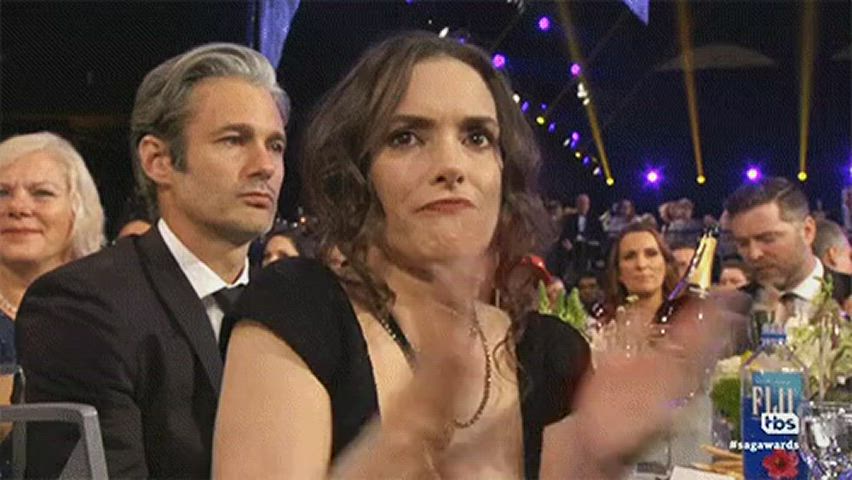 celebrity reaction winona ryder gif