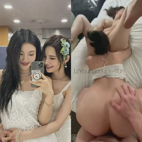 asian celebrity split screen porn threesome gif