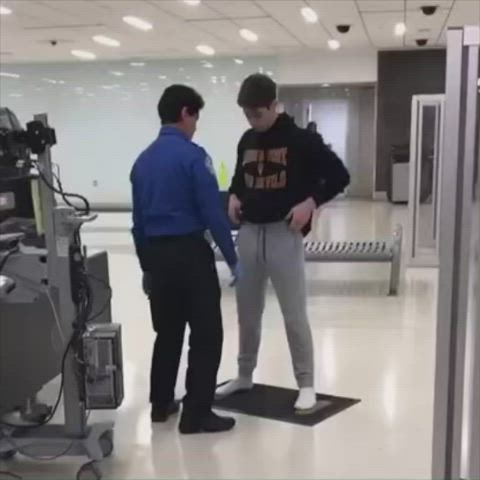 TSA checks for suspicious package in sweatpants