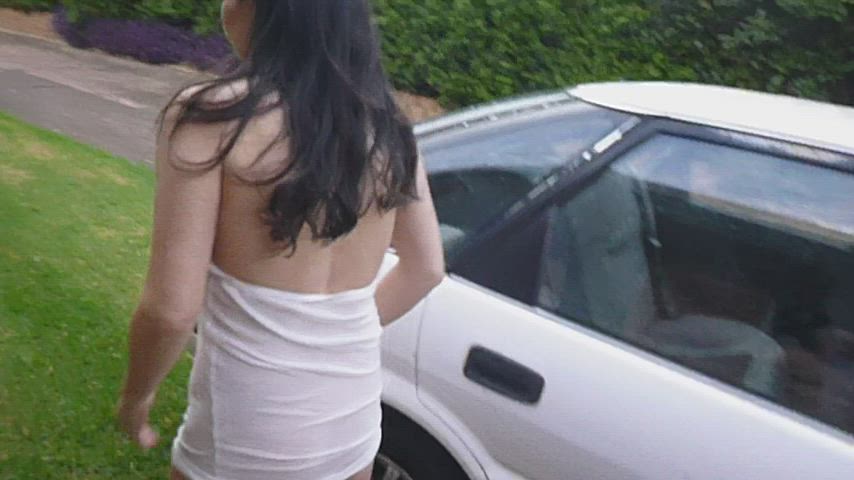 Asian Outdoor Shaved Pussy gif