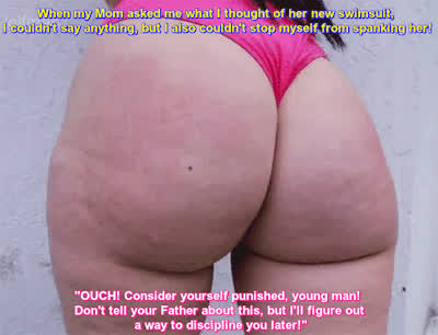 bubble butt caption jiggling milf mom pawg spanking taboo gif