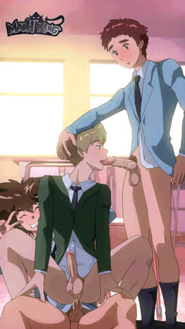 Classroom Threesome (Artist: Maoh King)