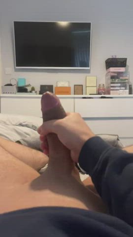 big dick masturbating thick gif