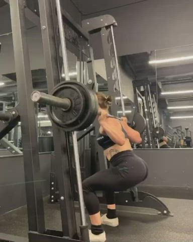 brunette gym petite gif