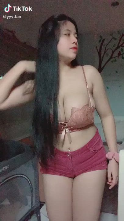 Asian Big Tits Teen TikTok gif