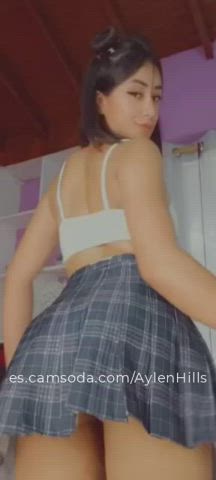 Latina Schoolgirl Sensual Tease gif