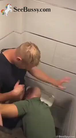bathroom blowjob cock gay homemade spy gif