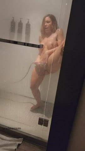fetish milf masturbating nude shower spy gif