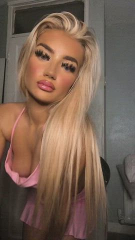 blonde cute skinny teen tiktok gif