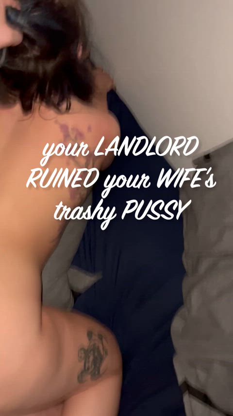 the landlord ruined her trashy pussy