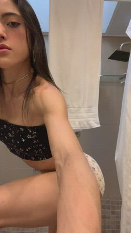 petite skinny small tits gif