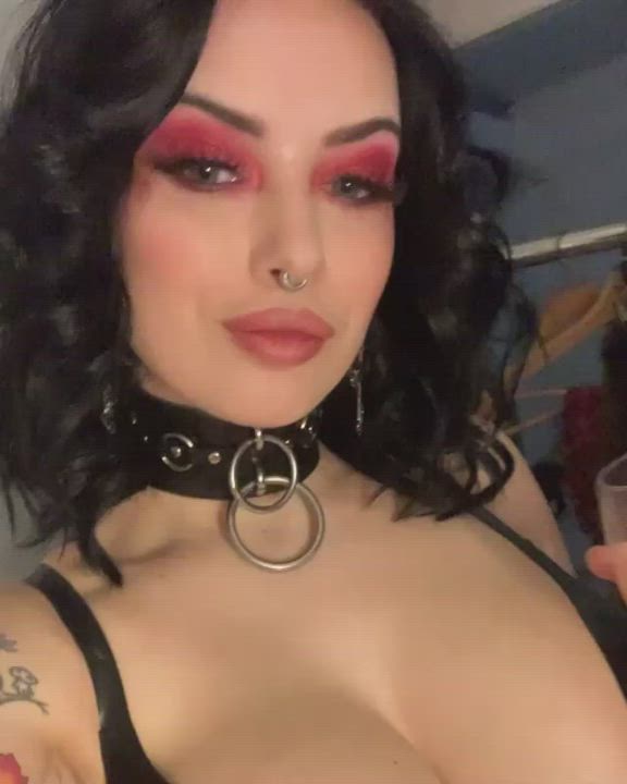 Big Tits Fake Boobs Goth gif