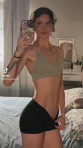 brunette fitness goddess gym onlyfans workout worship gif