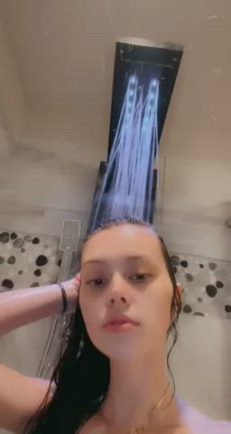 Brunette Shower Wet gif
