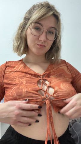 I want you to think all day about my boobs