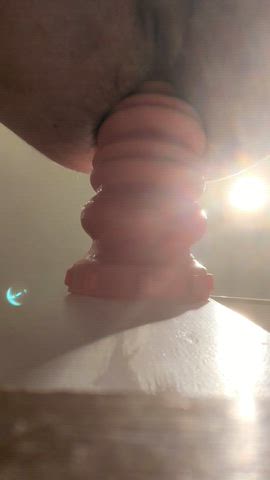 anal anal play bear huge dildo male masturbation solo gif