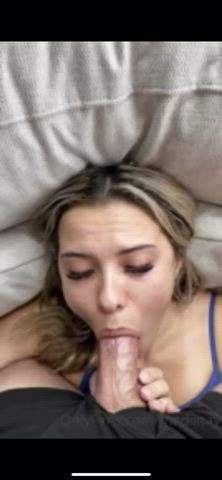 blonde blowjob facial gif