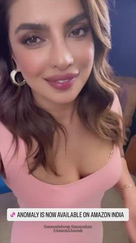 actress brunette celebrity cleavage natural tits priyanka chopra small tits gif