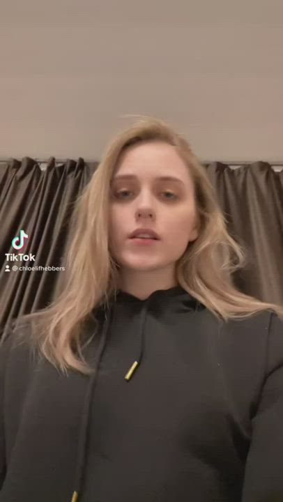 Blonde TikTok Tits gif