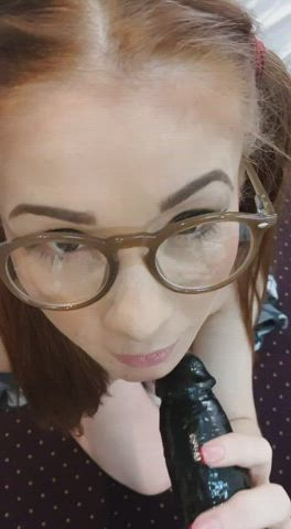 Slut with glasses