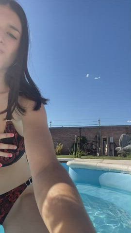big tits bikini latina pool swimming pool swimsuit teen tight tiktok gif