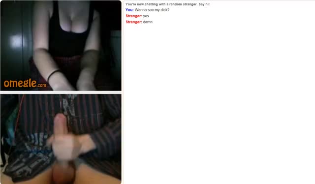 Busty omegle chick watching my 10 inch