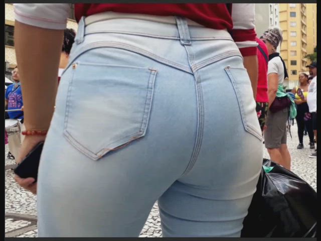 ass big ass booty candid fetish hidden cam horny jeans tight voyeur gif