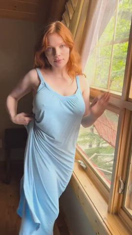 Huge Tits Pawg Redhead gif