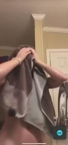 tits titty drop towel gif