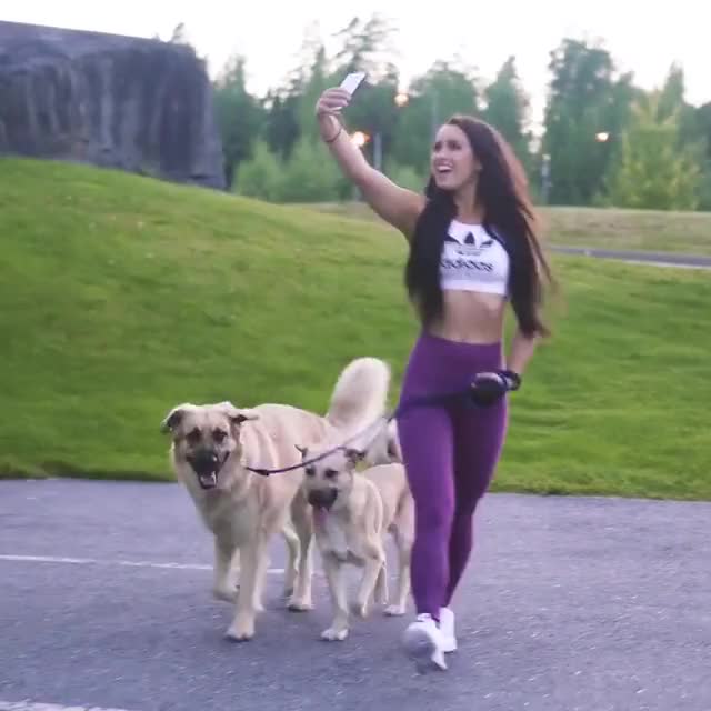 clothed fitness model gif