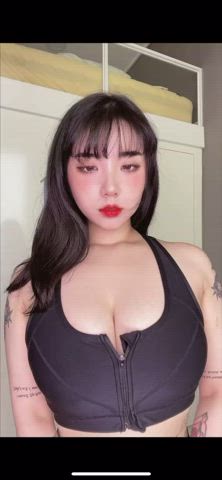 big tits boobs korean gif