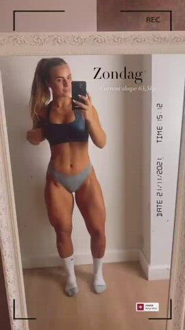 european fitness legs muscular girl thick thighs gif