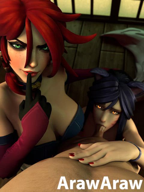 MF and Ahri Threesome (ArawAraw)