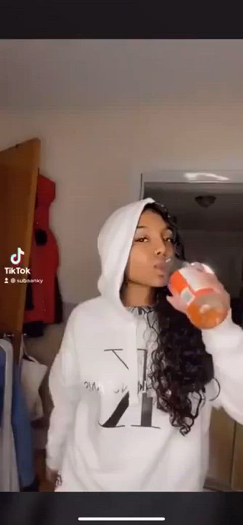 tiktok girls pretty teen dancing amateur teasing sensual smile boobs gif