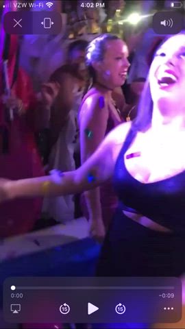 big tits boobs club cute dancing nightclub party tits wet gif
