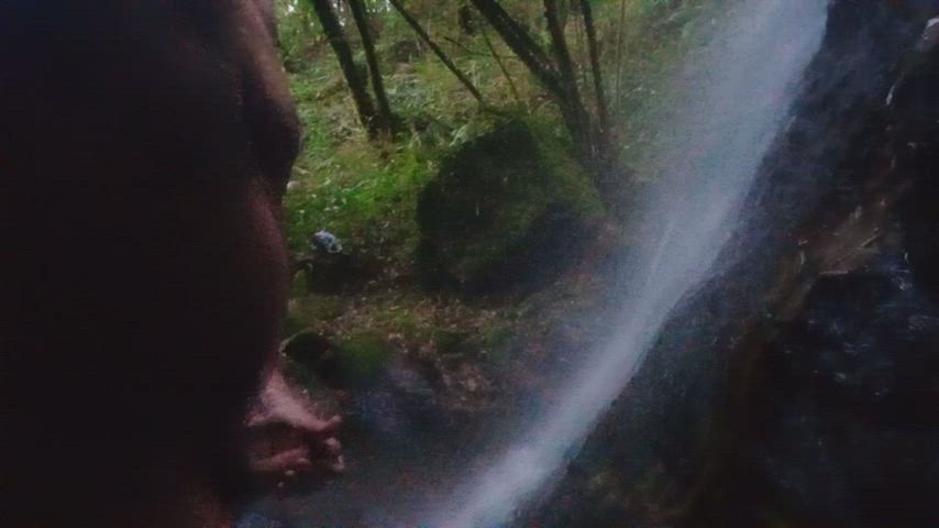 erection male masturbation nudist nudity outdoor wet gif