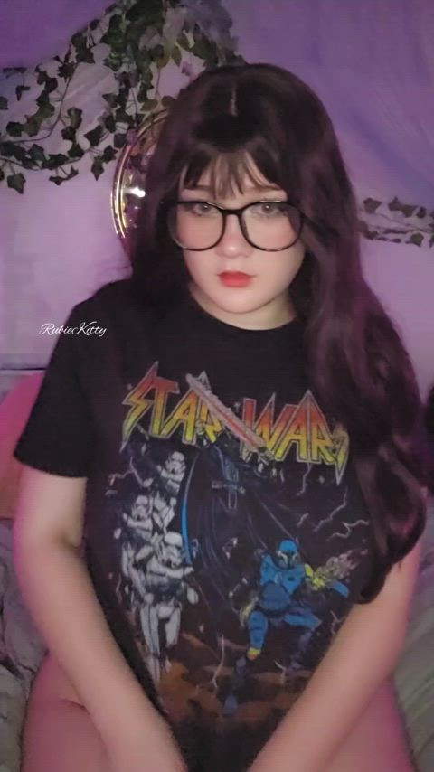 [F] The star wars t shirt stays on during sex