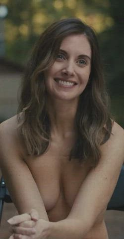 alison brie brunette celebrity naked tits gif