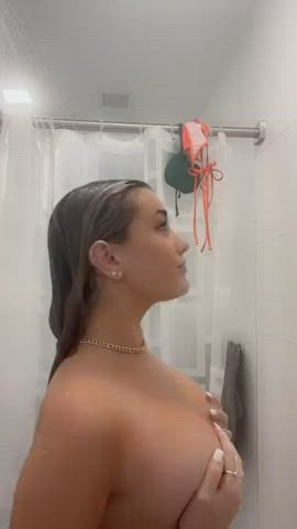 big tits blonde cute nude shower teen gif