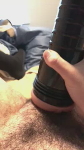 Blowing my load into my fleshlight. Sound up for this one