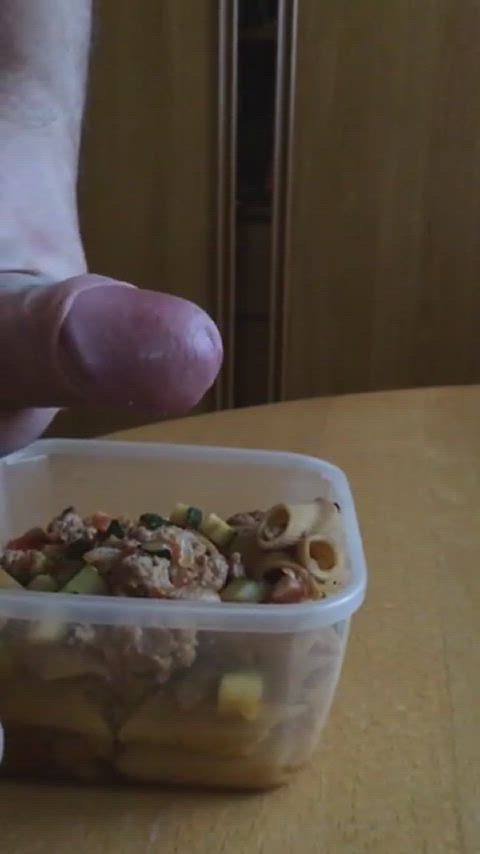 amateur cum cumshot food fetish masturbating gif