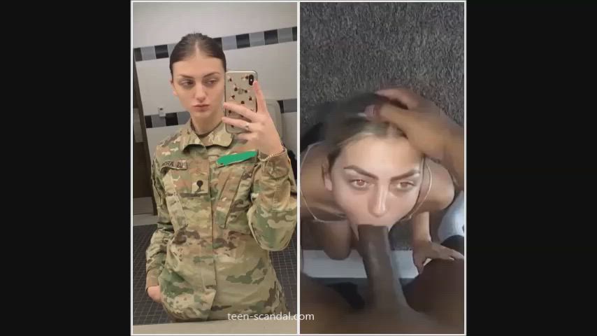 amateur bbc blowjob military gif