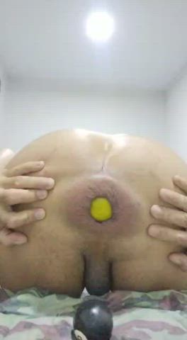 Anal Ass Spread Asshole Gape Object Insertion Prostate Massage gif