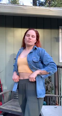 outdoor tits titty drop gif