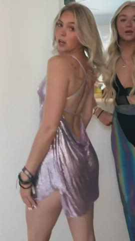 blonde celebrity dress teen gif